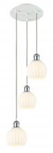 Innovations Lighting 113B-3P-WPC-G1217-6WV - White Venetian - 3 Light - 13 inch - White Polished Chrome - Cord Hung - Multi Pendant