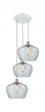 Innovations Lighting 113B-3P-WPC-G92-L - Fenton - 3 Light - 18 inch - White Polished Chrome - Cord Hung - Multi Pendant