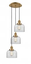 Innovations Lighting 113F-3P-BB-G72 - Cone - 3 Light - 14 inch - Brushed Brass - Cord hung - Multi Pendant