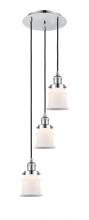  113F-3P-PC-G181S - Canton - 3 Light - 12 inch - Polished Chrome - Cord hung - Multi Pendant