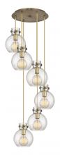 Innovations Lighting 116-410-1PS-BB-G410-8SDY - Newton Sphere - 6 Light - 19 inch - Brushed Brass - Cord hung - Multi Pendant