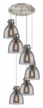 Innovations Lighting 116-410-1PS-SN-G412-8SM - Newton Bell - 6 Light - 19 inch - Brushed Satin Nickel - Multi Pendant