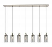 Innovations Lighting 127B-7P-SN-G434-7SM - Crown Point - 7 Light - 49 inch - Brushed Satin Nickel - Linear Pendant