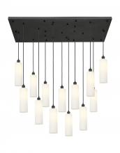 Innovations Lighting 154BK-B-13P-BK-G434-12WH - Crown Point - 13 Light - 54 inch - Matte Black - Multi Pendant