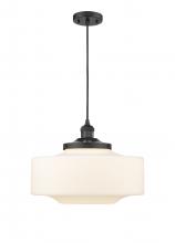 Innovations Lighting 201C-BK-G691-16 - Bridgeton - 1 Light - 16 inch - Matte Black - Cord hung - Mini Pendant