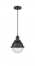 Innovations Lighting 201C-BK-HFS-64-BK - Hampden - 1 Light - 7 inch - Matte Black - Cord hung - Mini Pendant