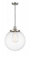 Innovations Lighting 201C-SN-G202-14 - Beacon - 1 Light - 14 inch - Brushed Satin Nickel - Cord hung - Mini Pendant