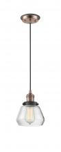 Innovations Lighting 201CBP-ACBK-G172 - Fulton 1 Light Mini Pendant