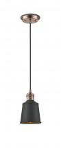 Innovations Lighting 201CBP-ACBK-M9-BK - Addison 1 Light Mini Pendant