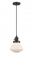 Innovations Lighting 201CSW-BK-G321 - Olean - 1 Light - 7 inch - Matte Black - Cord hung - Mini Pendant