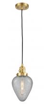 Innovations Lighting 201CSW-SG-G165 - Geneseo - 1 Light - 7 inch - Satin Gold - Cord hung - Mini Pendant