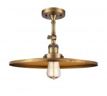 Innovations Lighting 201F-BB-MFR-BB-16 - Railroad - 1 Light - 16 inch - Brushed Brass - Semi-Flush Mount