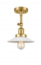 Innovations Lighting 201F-SG-G1 - Halophane - 1 Light - 9 inch - Satin Gold - Semi-Flush Mount