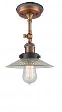 Innovations Lighting 201FBP-ACBK-G2 - Halophane 1 Light Semi-Flush Mount