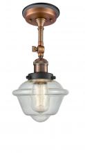 Innovations Lighting 201FBP-ACBK-G534 - Small Oxford 1 Light Semi-Flush Mount