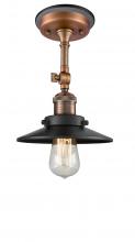 Innovations Lighting 201FBP-ACBK-M6-BK - Railroad 1 Light Semi-Flush Mount