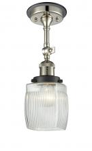 Innovations Lighting 201FBP-PNBK-G302 - Colton 1 Light Semi-Flush Mount