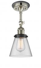 Innovations Lighting 201FBP-PNBK-G62 - Small Cone 1 Light Semi-Flush Mount