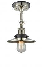 Innovations Lighting 201FBP-PNBK-M1-PN - Railroad 1 Light Semi-Flush Mount