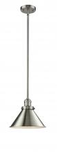 Innovations Lighting 201S-SN-M10-SN - Briarcliff - 1 Light - 10 inch - Brushed Satin Nickel - Stem Hung - Mini Pendant