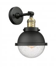 Innovations Lighting 203-BAB-HFS-64-BK - Hampden - 1 Light - 7 inch - Black Antique Brass - Sconce