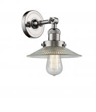 Innovations Lighting 203-PN-G2 - Halophane - 1 Light - 9 inch - Polished Nickel - Sconce