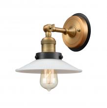 Innovations Lighting 203BB-BPBK-HRBK-G1 - Halophane 1 Light Mixed Metals Sconce