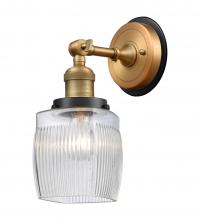 Innovations Lighting 203BB-BPBK-HRBK-G302 - Colton 1 Light Mixed Metals Sconce