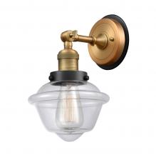 Innovations Lighting 203BB-BPBK-HRBK-G532 - Small Oxford 1 Light Mixed Metals Sconce