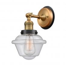 Innovations Lighting 203BB-BPBK-HRBK-G534 - Small Oxford 1 Light Mixed Metals Sconce