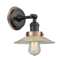 Innovations Lighting 203BK-BPAC-HRAC-G2 - Halophane 1 Light Mixed Metals Sconce