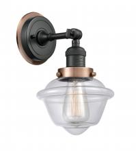 Innovations Lighting 203BK-BPAC-HRAC-G532 - Small Oxford 1 Light Mixed Metals Sconce