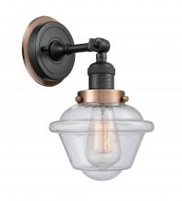 Innovations Lighting 203BK-BPAC-HRAC-G534 - Small Oxford 1 Light Mixed Metals Sconce