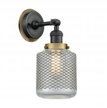 Innovations Lighting 203BK-BPBB-HRBB-G262 - Stanton 1 Light Mixed Metals Sconce