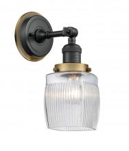 Innovations Lighting 203BK-BPBB-HRBB-G302 - Colton 1 Light Mixed Metals Sconce