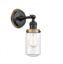 Innovations Lighting 203BK-BPBB-HRBB-G312 - Dover 1 Light Mixed Metals Sconce