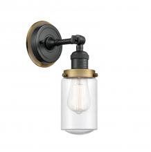 Innovations Lighting 203BK-BPBB-HRBB-G314 - Dover 1 Light Mixed Metals Sconce