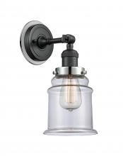 Innovations Lighting 203BK-BPPC-HRPC-G182 - Canton 1 Light Mixed Metals Sconce