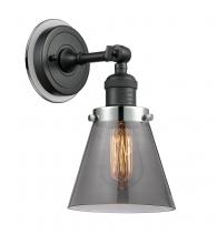 Innovations Lighting 203BK-BPPC-HRPC-G63 - Small Cone 1 Light Mixed Metals Sconce