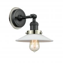 Innovations Lighting 203BK-BPPN-HRPN-G1 - Halophane 1 Light Mixed Metals Sconce