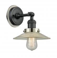 Innovations Lighting 203BK-BPPN-HRPN-G2 - Halophane 1 Light Mixed Metals Sconce