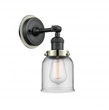 Innovations Lighting 203BK-BPPN-HRPN-G52 - Small Bell 1 Light Mixed Metals Sconce