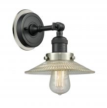 Innovations Lighting 203BK-BPSN-HRSN-G2 - Halophane 1 Light Mixed Metals Sconce