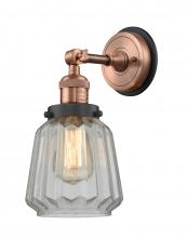 Innovations Lighting 203BP-ACBK-G142 - Chatham 1 Light Sconce