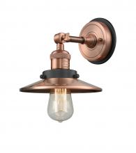 Innovations Lighting 203BP-ACBK-M3-AC - Railroad 1 Light Sconce