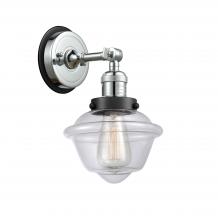 Innovations Lighting 203PC-BPBK-HRBK-G532 - Small Oxford 1 Light Mixed Metals Sconce