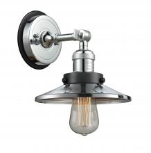 Innovations Lighting 203PC-BPBK-HRBK-M7-PC - Railroad 1 Light Mixed Metals Sconce