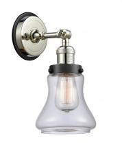 Innovations Lighting 203PN-BPBK-HRBK-G192 - Bellmont 1 Light Mixed Metals Sconce