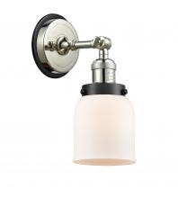 Innovations Lighting 203PN-BPBK-HRBK-G51 - Small Bell 1 Light Mixed Metals Sconce