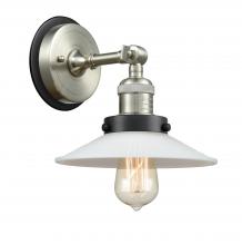 Innovations Lighting 203SN-BPBK-HRBK-G1 - Halophane 1 Light Mixed Metals Sconce